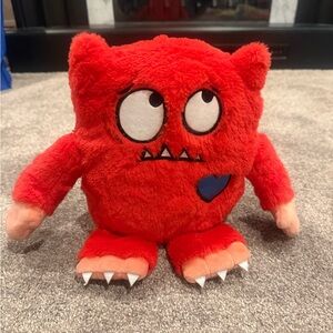 Kohl's Red Monster Plush with Blue Heart